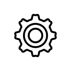 Wall Mural - a simple gear icon it is a circle with teeth-like shapes around the edge this icon represents mechan