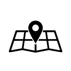 Wall Mural - map with location pin icon in vector format for graphic designs about navigation exploration travel 