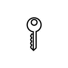Wall Mural - a simple and sleek key outline against a bright backdrop an icon of security and access symbolizing 