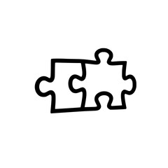 Wall Mural - two puzzle pieces fit together seamlessly symbolizing connection collaboration and problem-solving a
