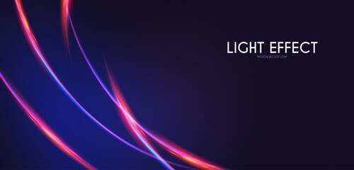 Wall Mural - Abstract motion light effect. Energy power design. Blue and gold, red light