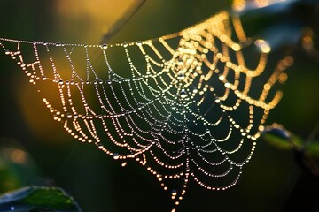 nature's breathtaking masterpiece, a spiderweb embellished with a glistening dew drop, epitomizes me