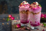 Falooda kulfi thick falooda noodles with kulfi and rose syrup