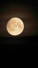 Wall Mural - timelapse time-lapse time lapse Moon in Dark Night Sky natural Background. video night nighttime timelapse. white and Yellow Moon. Shadow from clouds against moon