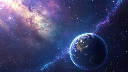 Wall Mural - ilustration of planeat earth seen from space
