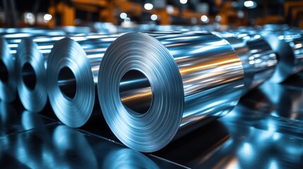Silvery-White Aluminum Displaying Smooth Texture and Industrial Use