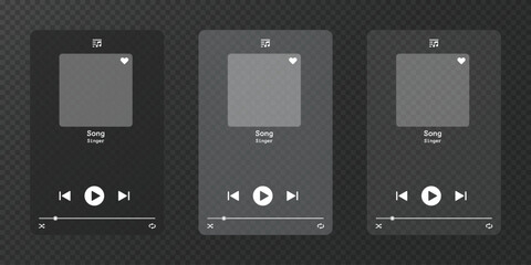 Wall Mural - Player mockup. Player interface. Player illustration