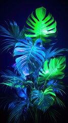 Wall Mural - tropical leaves light tropics plant.