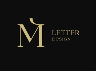 Wall Mural - letter m logo icon design. classic style luxury monogram.