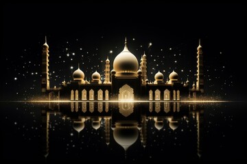 Poster - islam architecture sparkle building light dome.