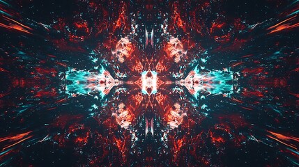 Wall Mural - a colorful, abstract image of a space scene with a blue and red swirl
