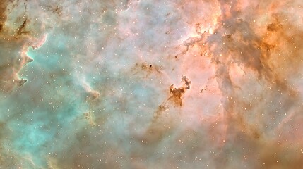 Wall Mural - A colorful space background with a few stars and a few clouds
