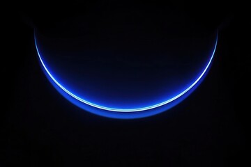 Wall Mural - glowing small curved shape night blue dark.