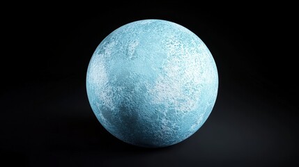 Wall Mural - a detailed 3d representation of uranus, showcasing its tilted axis and faint ring system.