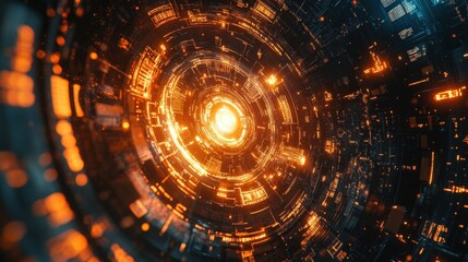 A digital security theme with encrypted codes, cybersecurity shields, and futuristic firewall protection.