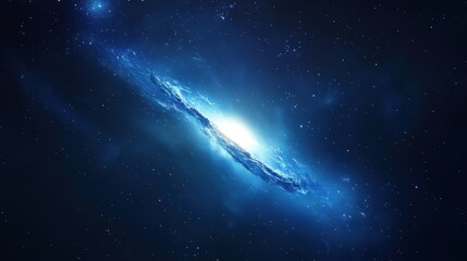 Wall Mural - a distant galaxy cluster shining brightly against the infinite darkness of space