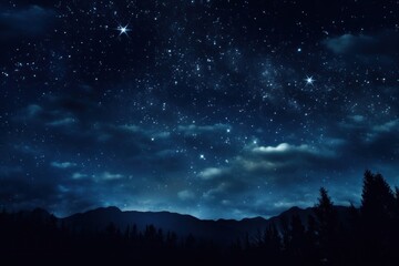 Wall Mural - stars with sky night landscape outdoors.