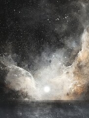 Wall Mural - a white dot lost in galaxies