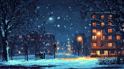Wall Mural - Pixel art captures the essence of nostalgia while blending artistry and technical simplicity