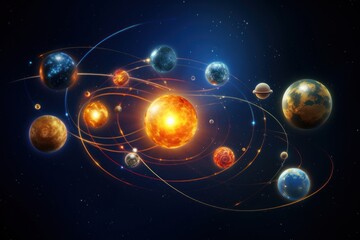 Wall Mural - solar system planet astronomy universe.