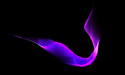 Leinwandbilder - Purple arc magic glows with shining stream, spell and magic effect. Vector in motion creates a feeling of mystery, elegance and fantasy energy.