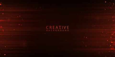 Leinwandbilder - Dark red abstract background with glowing particles and horizontal light streaks, creating a cinematic and mysterious atmosphere. Ideal for presentations, banners, or futuristic media design.