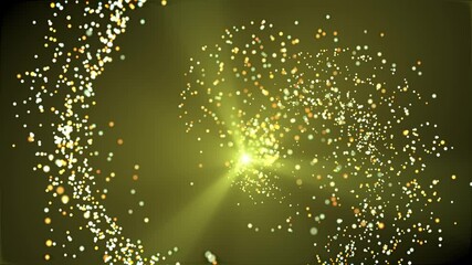 Wall Mural - multicolored particles like confetti or spangles float in a viscous liquid and glitter in the light 