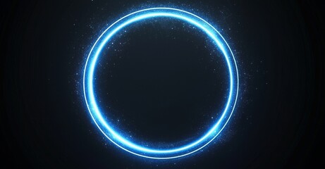Wall Mural - The background features a technological and industrial circular design with a copied space theme