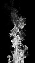 Wall Mural - a white fire motion black smoke.