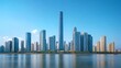© imlane - city of the future of high skyscrapers, blue clean sky, ultra realistic, 4k