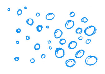 Wall Mural - underwater sparkling bubble background crayon chalk drawing png transparent