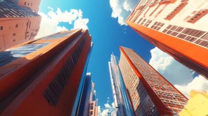 Fototapete - Cartoon futuristic sci-fi picture
