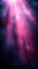 Wall Mural - abstract artistic depiction of a colorful cosmic nebula and radiant beams