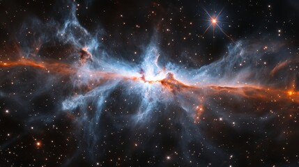 Wall Mural -   Celestial Flame in the Heart of the Galaxy