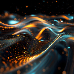 Wall Mural - The image is a colorful, abstract representation of waves