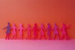 © Imagentive - Colorful Paper People Holding Hands Hopeful Support Illustration