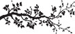 © Mark - Silhouette of a tree branch with detailed leaves for nature-themed designs.