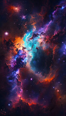 abstract space background with colors