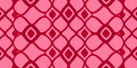 Wall Mural - abstract wine red and pink interlocking oval and diamond geometric pattern , geometric, elegant