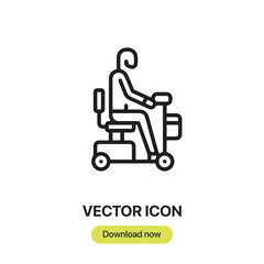 Poster - Wheel icon vector. Linear-style sign for mobile concept and web design. Wheel symbol illustration. Pixel vector graphics - Vector.	
