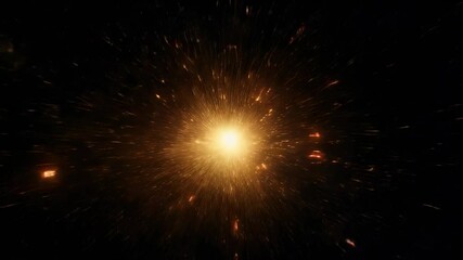 Wall Mural - witness a breathtaking cosmic event as brilliant particles burst and swirl in a mesmerizing spiral. 