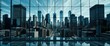 © anulak - Distorted Mirrored Glass Reflections Creating an Abstract and Surreal Cityscape View, Offering a Unique and Artistic Perspective