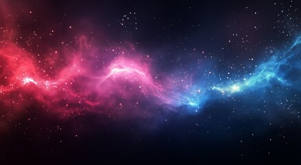 Wall Mural - colorful cosmic swirl with stars and nebula in deep space at night