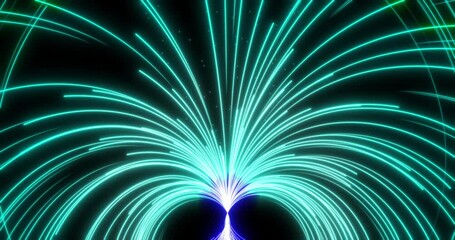 Wall Mural - abstract colored background of swirling lines on a black background. abstract drawing. particle trac