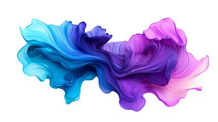 Canvas Print - Fluid abstract shape with gradient color transition, cut out transparent