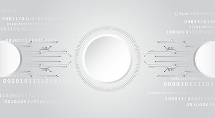 Fototapete - Cyber connection on the white background. Hi-tech communication design. Electronic vector illustration. Abstract modern digital science technology futuristic circuit board. Design for presentation.