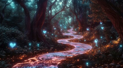 Wall Mural - Ancient Forest of Fractal Growth
