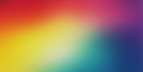 Canvas Print - red yellow cyan grainy background effect noise background for social media poster header product des