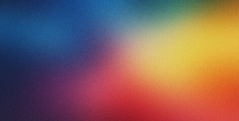 Canvas Print - yellow red blue noise background with textured effect background for social media poster header prod