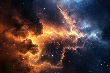 Wall Mural - colorful cloud of gas and dust in space